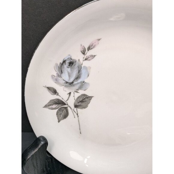 Winterling Bavaria Germany Porcelain Black Rose Pattern Dessert Plate Set of 3 - Picture 3 of 9